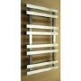 Accuro Korle Brushed Stainless Steel Towel Radiator - 840 x 500mm - 8 Bars