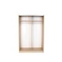 Evana Oak and White Freestanding Sliding Wardrobe
