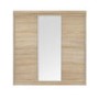 Oslo Sliding Oak & Mirrored Wardrobe with Lights - Evana