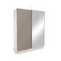 Grey Sliding Mirrored Wardrobe - Evana