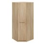 1 Door Oak Corner Wardrobe - Hampton