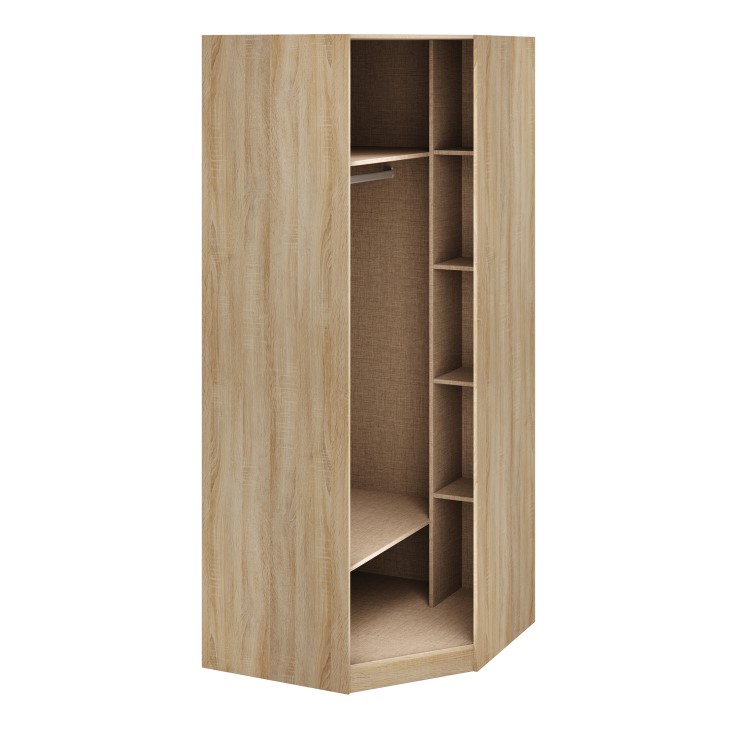 1 Door Oak Corner Wardrobe - Hampton