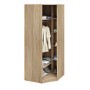 1 Door Oak Corner Wardrobe - Hampton