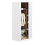 1 Door White Corner Wardrobe - Aspen