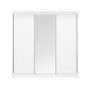 White 3 Door Sliding Mirrored Wardrobe with LED Lights - Oslo - Harmony