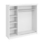 White 3 Door Sliding Mirrored Wardrobe with LED Lights - Oslo - Harmony