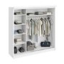 White 3 Door Sliding Mirrored Wardrobe with LED Lights - Oslo - Harmony