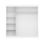 White 3 Door Sliding Mirrored Wardrobe with LED Lights - Oslo - Harmony