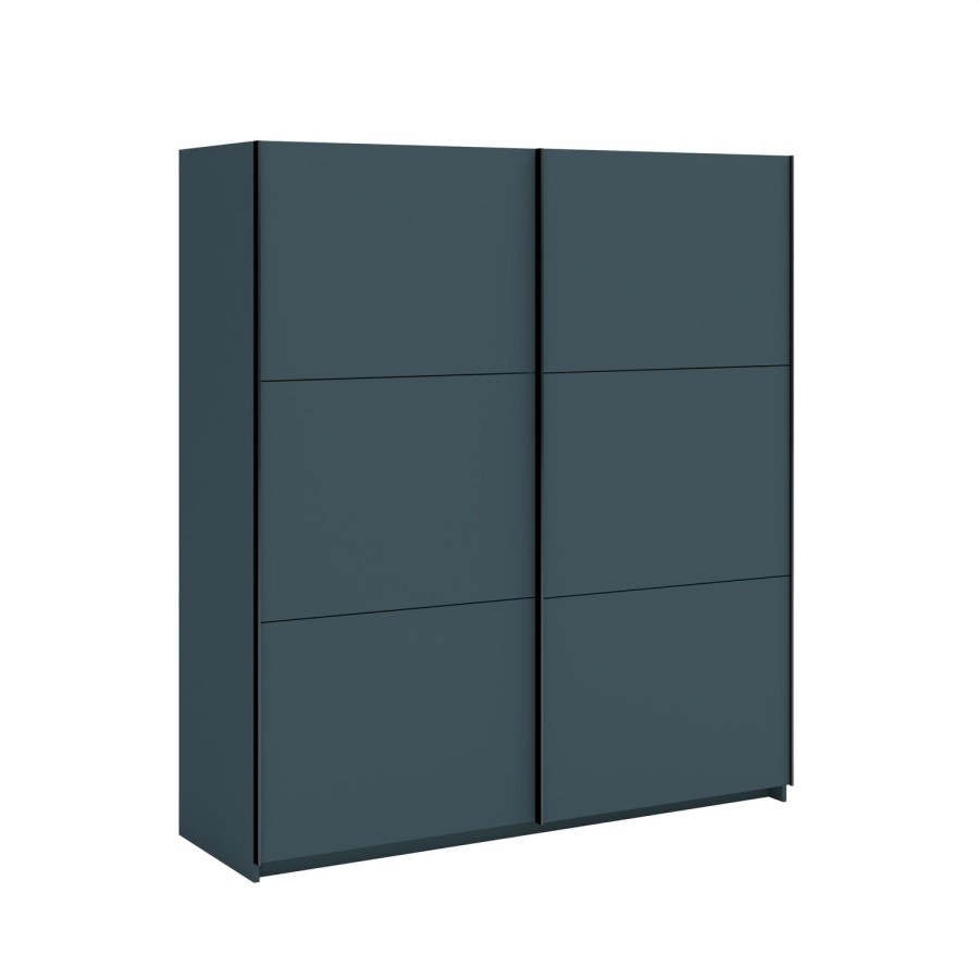 Dark Grey 2 Door Wardrobe with Sliding Doors - Norvik - Harmony