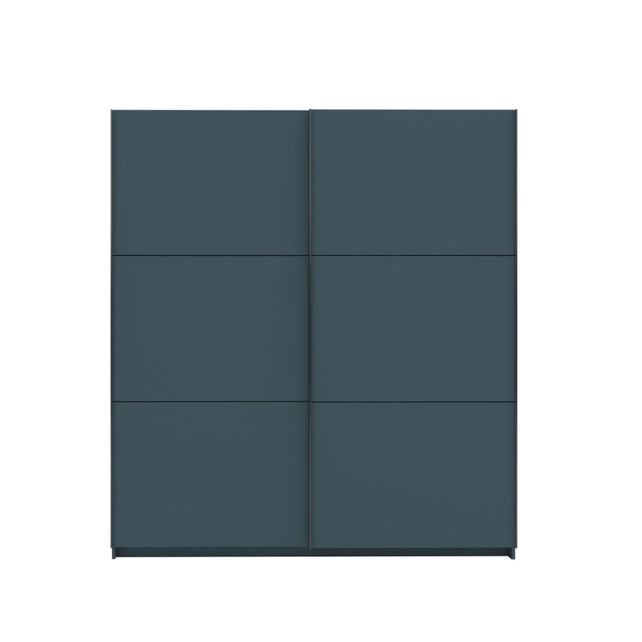 Dark Grey 2 Door Wardrobe with Sliding Doors - Norvik - Harmony