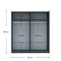 Dark Grey 2 Door Wardrobe with Sliding Doors - Norvik - Harmony