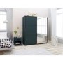 Dark Grey Sliding 2 Door Wardrobe with Mirrored Door - Norvik - Harmony