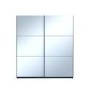 Dark Grey 2 Door Wardrobe with Sliding Mirrored Doors - Norvik - Harmony