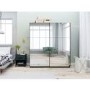 Dark Grey 2 Door Wardrobe with Sliding Mirrored Doors - Norvik - Harmony