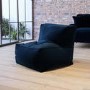 Navy Blue Bean Bag Chair in Velvet- Payton