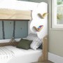 White and Oak Tree Bunk Bed with Shelves - Hadley 