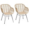 Hadley Carver Rattan Pair of Dining Chair&#39;s