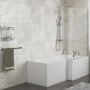 Lena Right Hand L Shape Shower Bath with Side Panel & Shower Screen - 1700 x 700mm