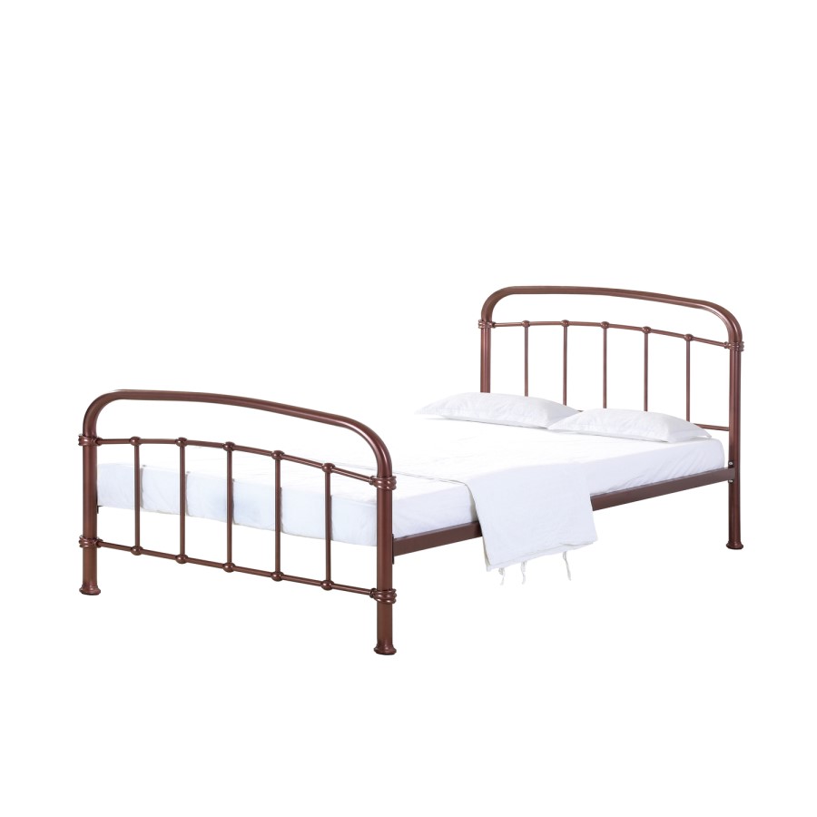LPD Halston Rose Gold Copper Single Metal Bed Frame