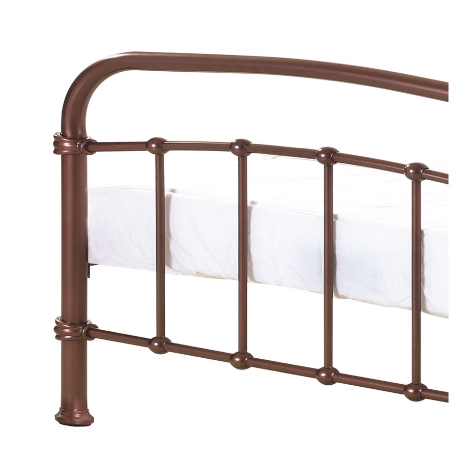 LPD Halston Rose Gold Copper Single Metal Bed Frame