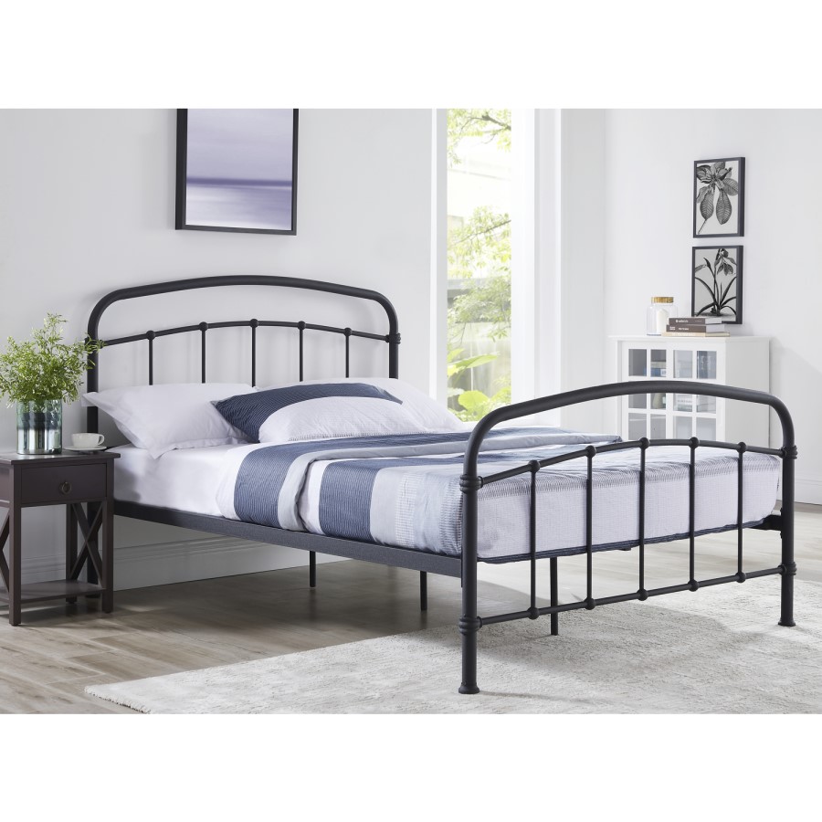 LPD Halston Black Single Bed Frame