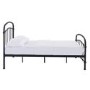 Black Metal Double Bed Frame - Halston - LPD
