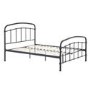 Black Metal Double Bed Frame - Halston - LPD