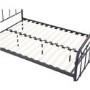 Black Metal Double Bed Frame - Halston - LPD