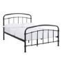 Black Metal Double Bed Frame - Halston - LPD