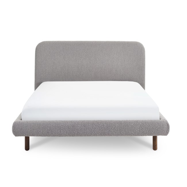 Grey Boucle Double Bed Frame - Julian Bowen