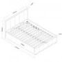 Birlea Hannover Double Upholstered Grey Ottoman Bed