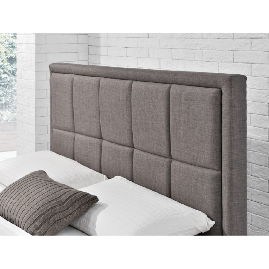 Birlea Hannover King Size Upholstered Grey Ottoman Bed 