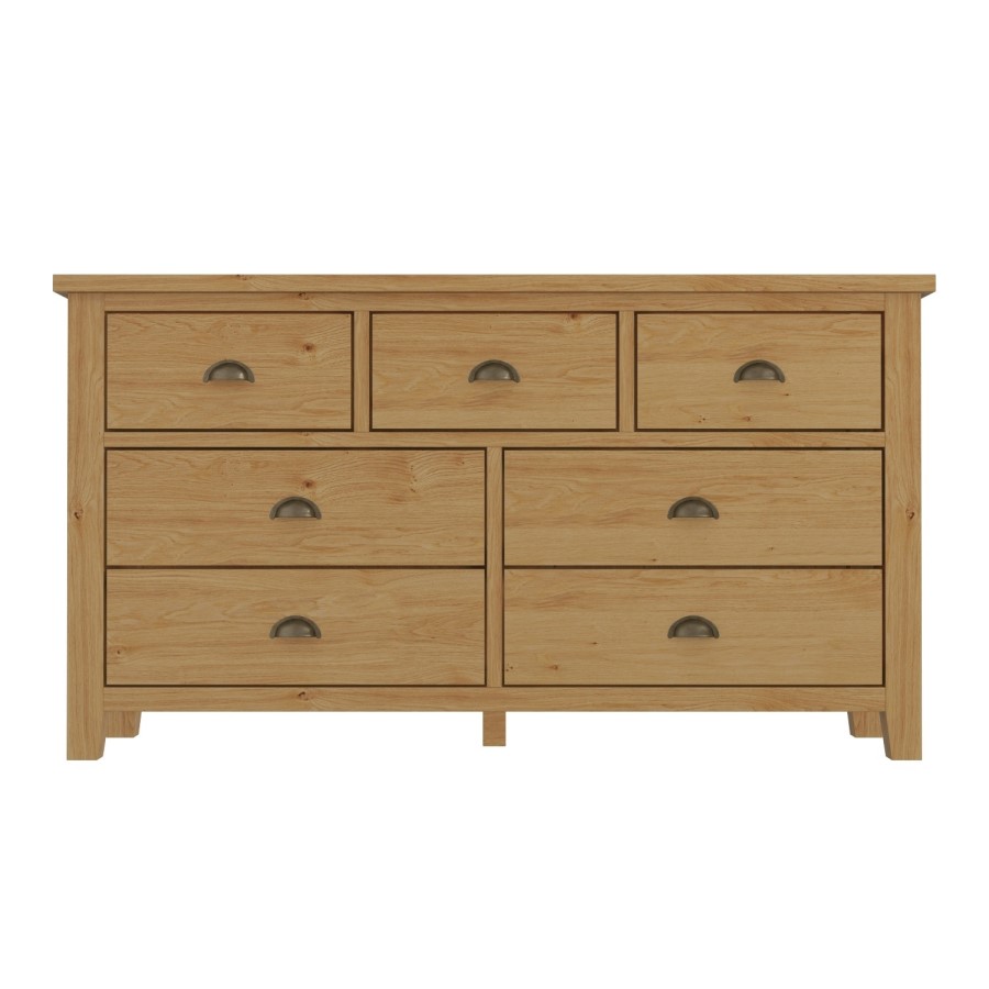 Harrington Solid Oak Wide Chests of Drawers