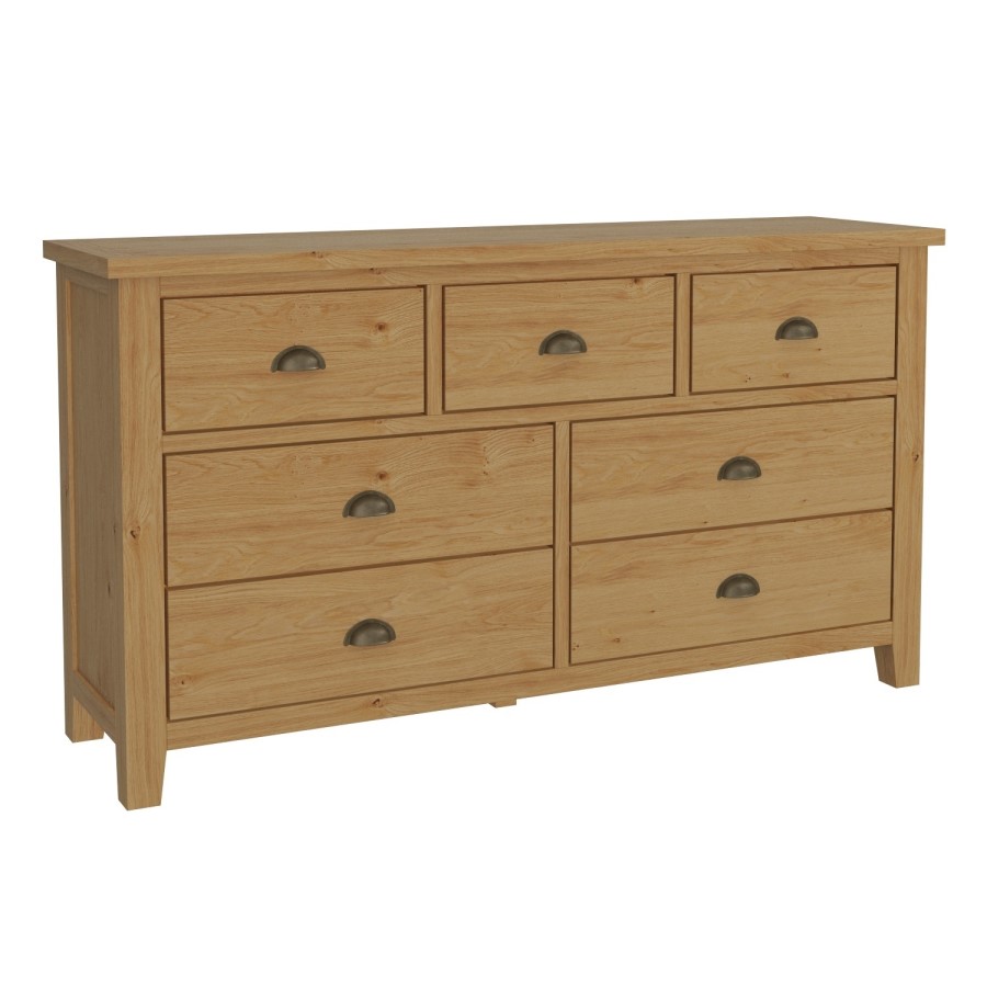 Harrington Solid Oak Wide Chests of Drawers