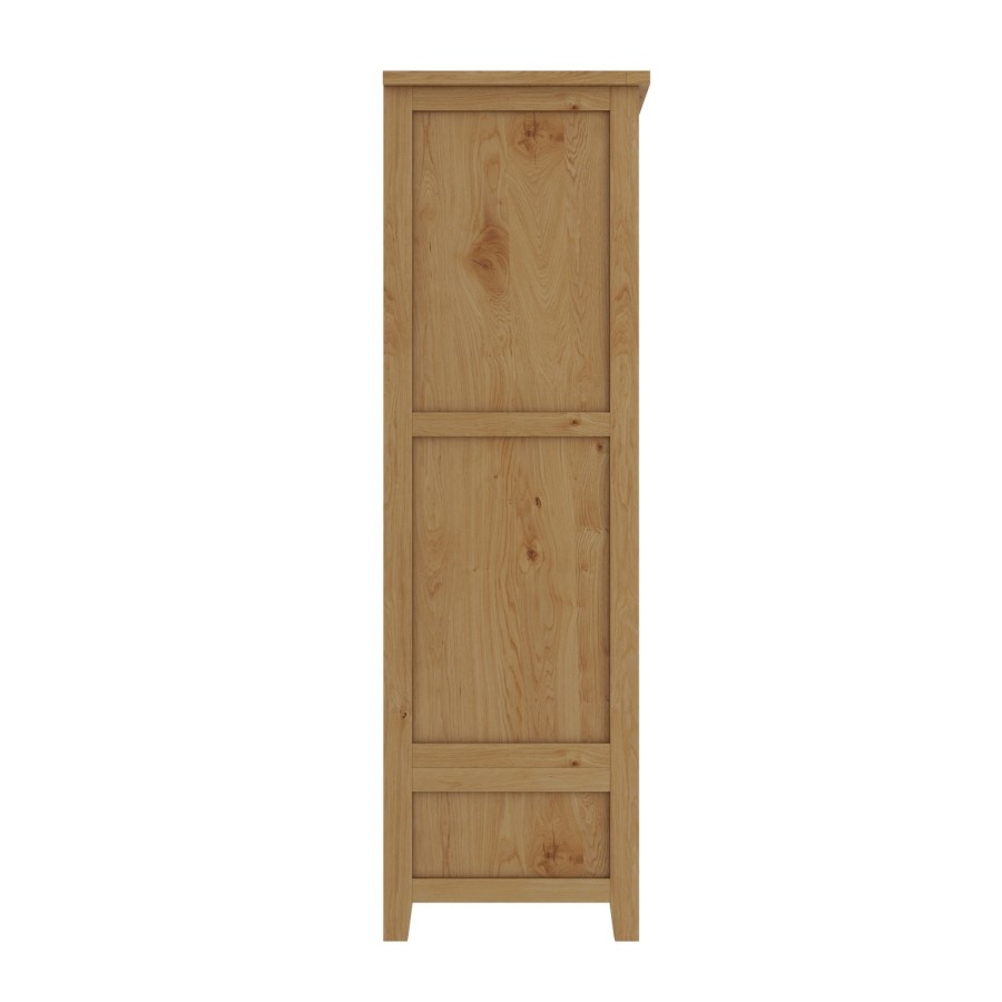GRADE A1 - Harrington Solid Oak 3 Door 2 Drawer Wardrobe