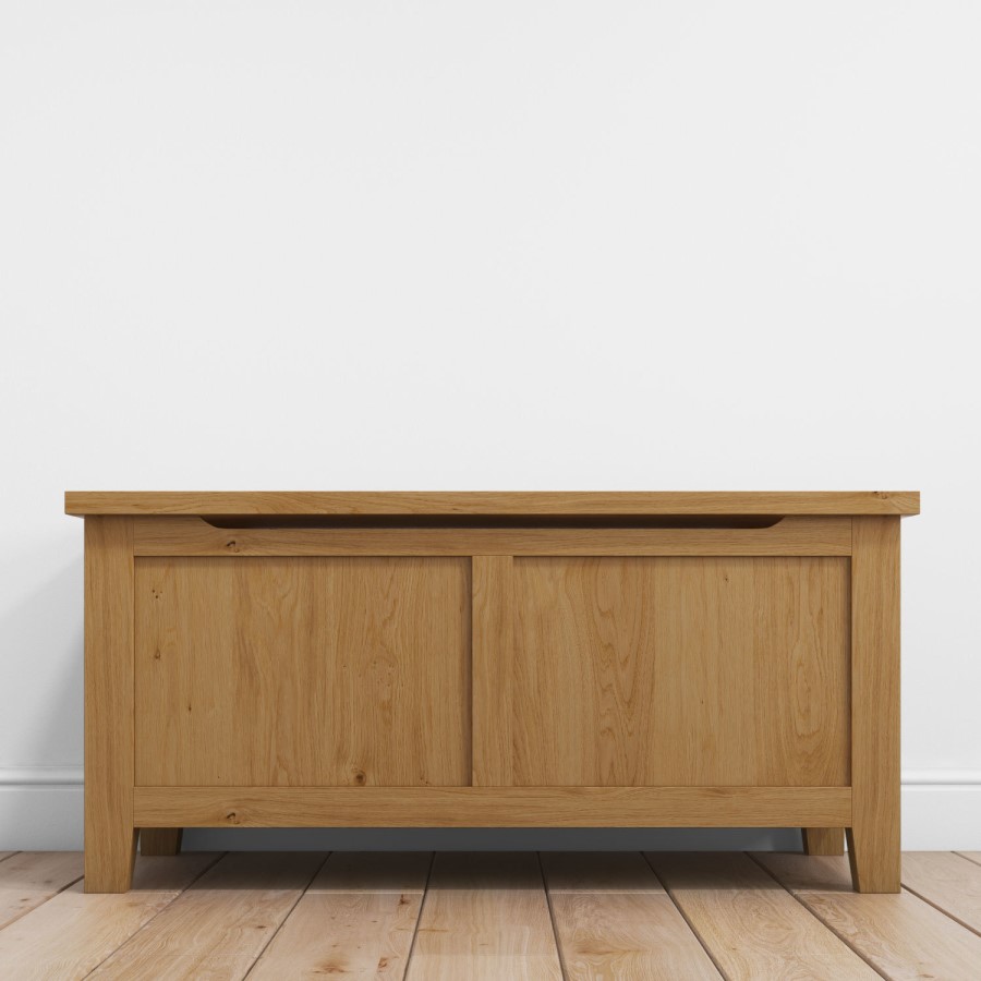 Harrington Solid Oak Blanket Box