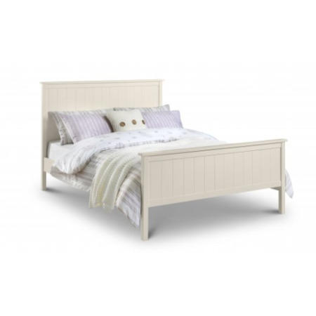 GRADE A1 - Julian Bowen Harmony Double Bed Frame In Stone White 
