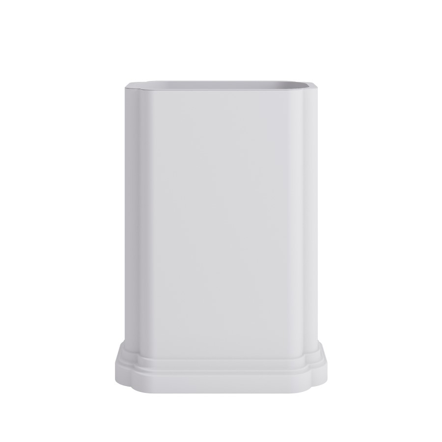 Matt White Oval Stone Resin Freestanding Pedestal Basin with Waste 660mm - Harley