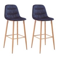 LPD Set of 2 Harper Barstools in Blue LPD Set of 2 Harper Barstools in Blue