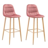LPD Set of 2 Harper Barstools in Pink