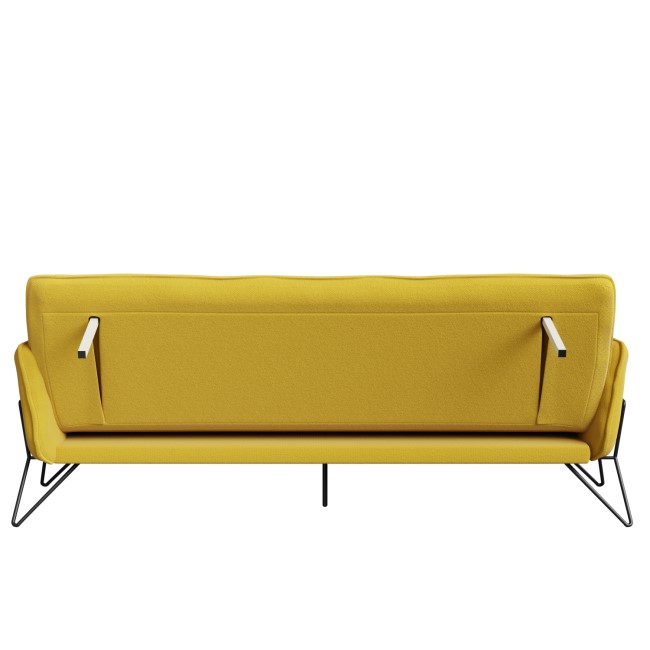 Mustard Fabric Click Clack Sofa Bed - Seats 3 - Hattie