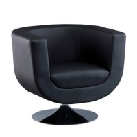 World Furniture Havana Swivel Chair in Black
