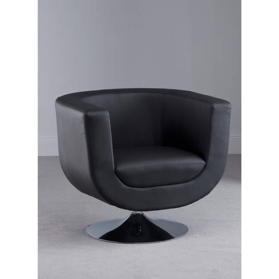 World Furniture Havana Swivel Chair in Black