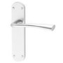 Internal Silver Satin Chrome Bathroom Lever Door Handle with Lock, Latch and Hinges Pack - 75mm Latch - Havel - XL Joinery