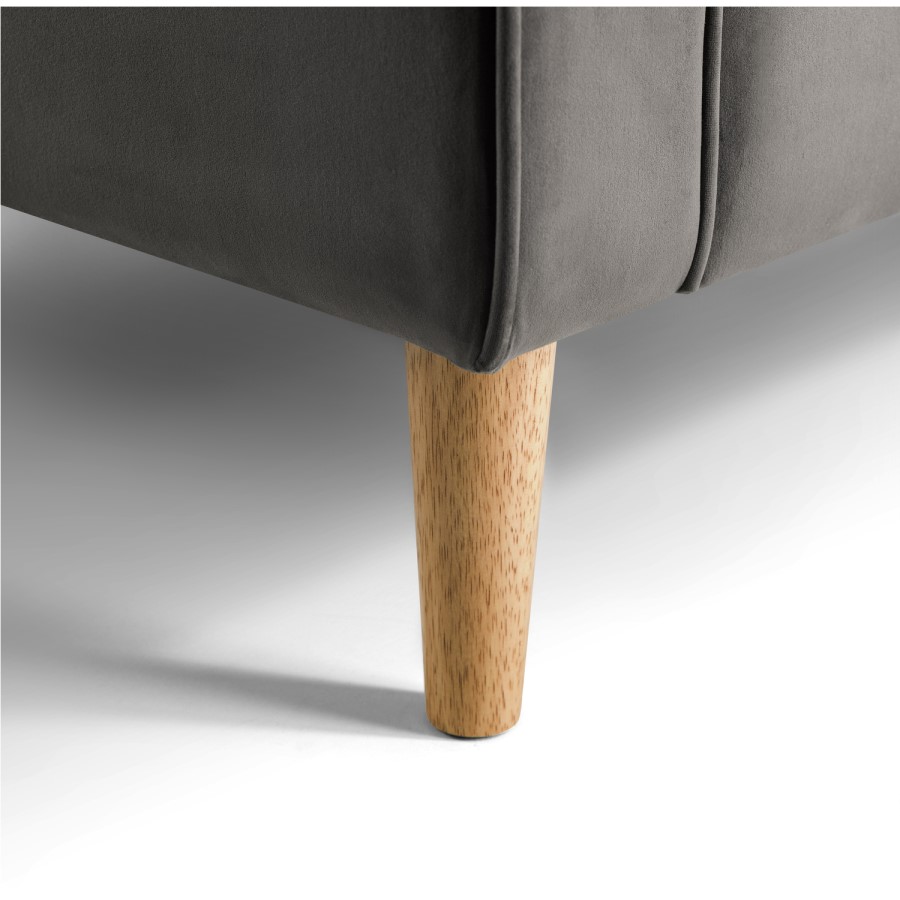 Julian Bowen Hayward Grey Velvet Armchair