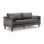 GRADE A1 - Julian Bowen Hayward Grey Velvet 3 Seater Sofa