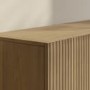 Wide Oak Floating Bedside Table with Storage - Hazel