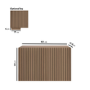 Wide Walnut Floating Bedside Table with Storage - Hazel