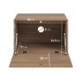 Wide Walnut Floating Bedside Table with Storage - Hazel