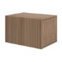 Wide Walnut Floating Bedside Table with Storage - Hazel